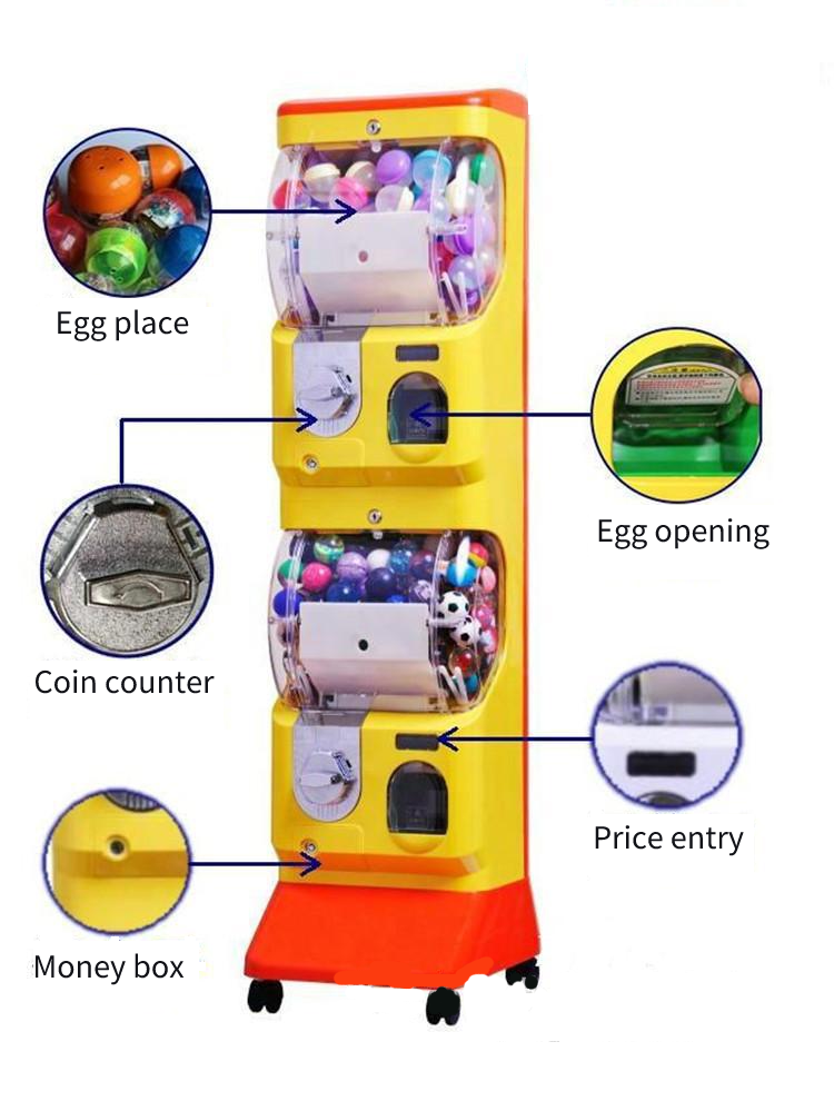 Máquina de juego de huevo de doble torsión